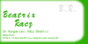 beatrix racz business card
